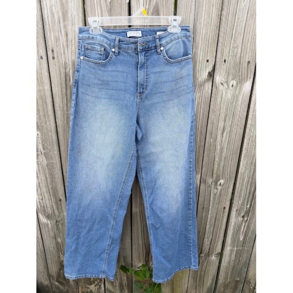 Boho Palazzo Sofia Jeans Sofia Vergara Diana Wide Leg 8S Blue Hi-Rise Denim